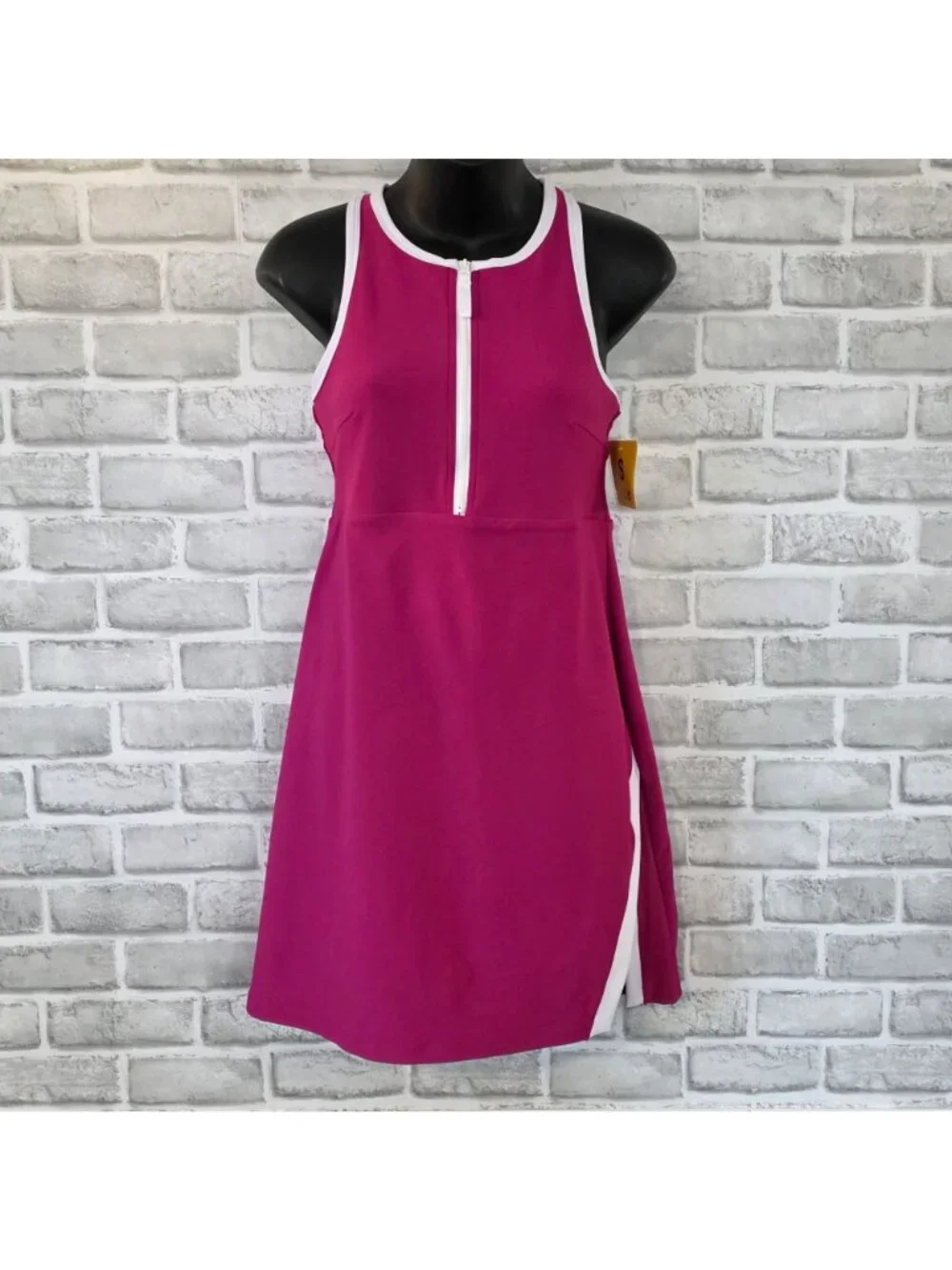 NWT SAGE Collective Pink Athletic Dress Romper Skort S Gorpcore Tennis Sporty - Picture 8 of 8